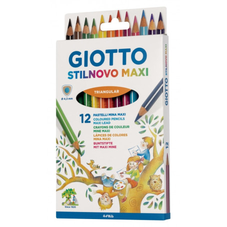 PASTELLI GIOTTO STILNOVO MAXI CONF.12PZ 