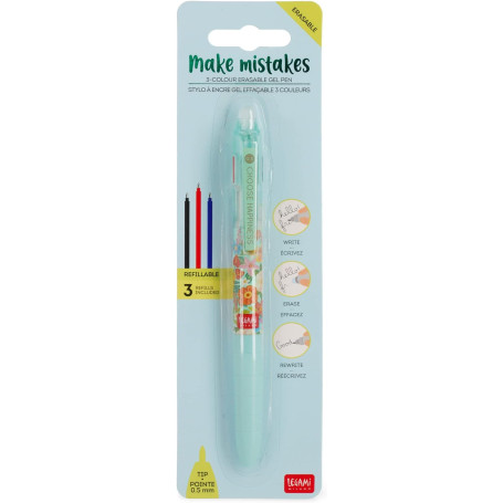 PENNA GEL CANCELLINA 3 COLORI - FLOWERS LEGAMI