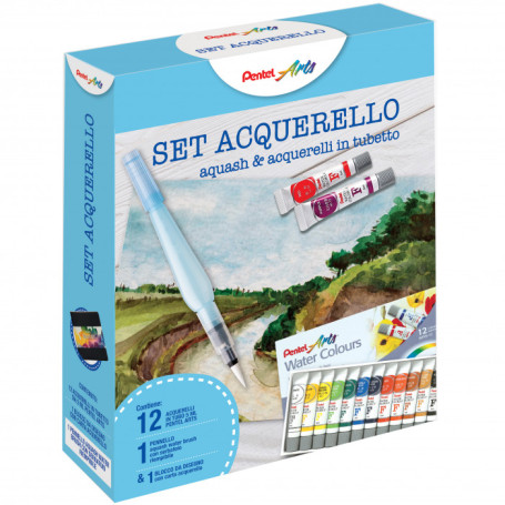 SET ACQUERELLO AQUASH+ACQUERELLI PENTEL CONF.12PZ+1BRUSH