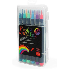 SET 12 PENNARELLI BRUSH MARKERS MULTICOL LEGAMI