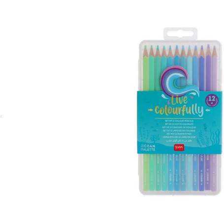 SET DI 12 MATITE COLORATE CYAN LEGAMI