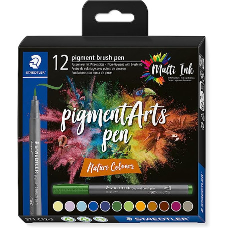 PENNA PIGMENT BRUSH CONF.12PZ NATURE COLOURS STAEDTLER