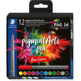 PENNA PIGMENT BRUSH CONF.12 BASIC COLOUR STAEDTLER