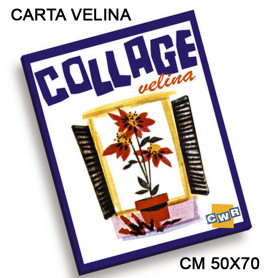 CARTA VELINA CM.50X76 - BUSTA 25 FG. - 5 COL. ASS.