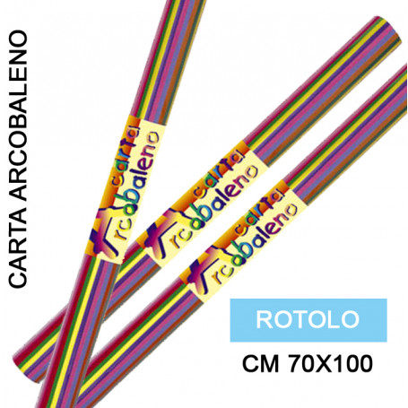 CARTA ARCOBALENO CM.70X100 - CONF. 10 FG .