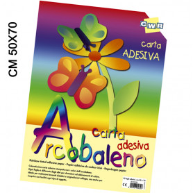 CARTA ARCOBALENO ADES. CM.50X70 - CONF. 10 FG.