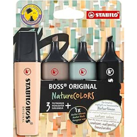 EVIDENZIATORE STABILO BOSS NATURE CONF.4 PZ