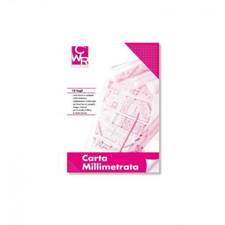 CARTA MILLIMETRATA - BLOCCO 10 FG. CM. 2 1x29,7 CWR