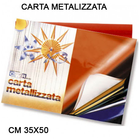 CARTA METALLIZZ. CM. 35X50 CONF. 10 FG. - COL. ASS.