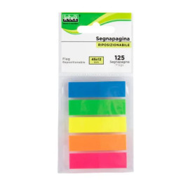 SEGNA PAGINA ADESIVO 5 COLORI NEON 