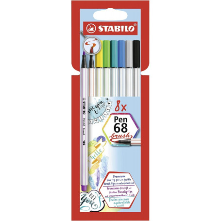 PENNA PEN 68 BRUSH ARTY CONF.8PZ STABILO 