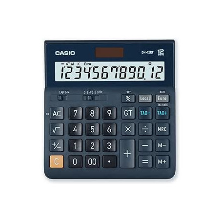 CALCOLATRICE 12 CIFRE DH-12ET CASIO DISPLAY EXTRA LARGE