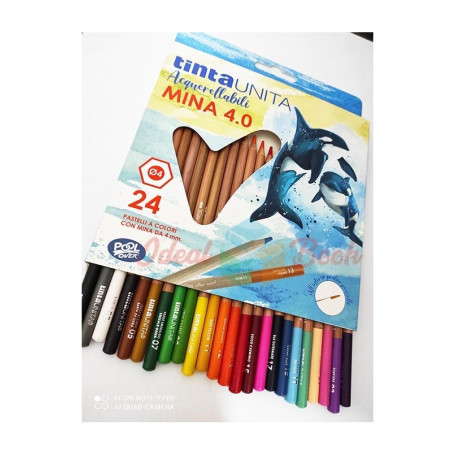 PASTELLI ACQUERELLABILI 4.0 TINTAUNITA CONF.24PZ