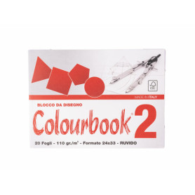 BLOCCO COLOURBOOK 2 RUVIDO 24X33 110G/M 20FF