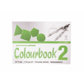 BLOCCO COLOURBOOK 2 RIQUADRATO 24X33 110 G/M 20FF