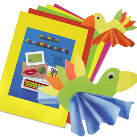 CARTA FLUO - ALBUM 24 FOGLI CM. 35X50 - COL. ASS.