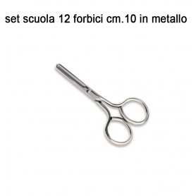 FORBICINE METALLO PER BAMBINI - CARTELLA 12 PZ.