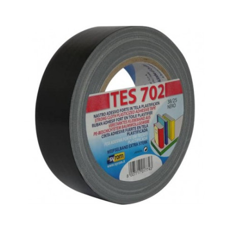 NASTRO ADESIVO TELATO 38X25MM NERO SYROM 