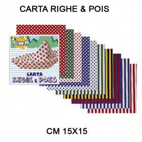 CARTA RIGHE/POIS CM.14X14 - CONF. 100 FG . - ASS.