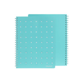 QUADERNO A6 SPIRALATO PIN-IT 5MM VERDE ACQUA COLOURBOOK