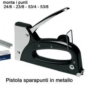 PISTOLA SPARAPUNTI METALLO + PUNTI LEBEZ 