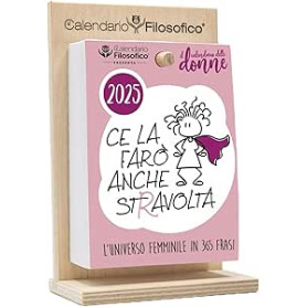 CALENDARIO FILOSOFICO DONNE CM10X14 CON SUPPORTO IN LEGNO