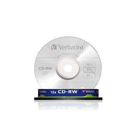 CD-RW VERBATIM 700MB 12X 80MIN SLIM CONF . 5PZ