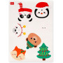 35 ADESIVI ELETTROSTATICI WINDO-WOW- CHRISTMAS
