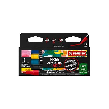 MARCATORE ACRILICO FREE T100 ARTY STABIL CONF.5PZ