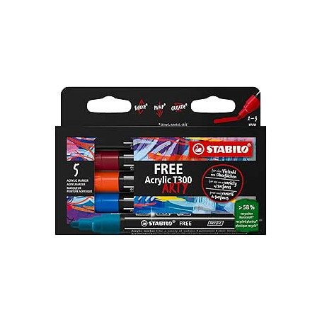 MARCATORE ACRILICO FREE T300 ARTY STABIL CONF.5PZ