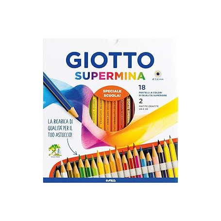PASTELLI GIOTTO SUPERMINA 18PZ MM3,8 