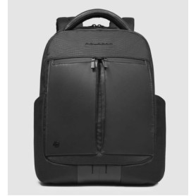 ZAINO PORTA COMPUTER 2 COMPARTI IN TESSUTO E PELLE 15.6"