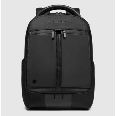 ZAINO PORTA COMPUTER 2 COMPARTI IN TESSUTO E PELLE 14.2"