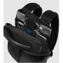 ZAINO PORTA COMPUTER 2 COMPARTI IN TESSUTO E PELLE 14.2"