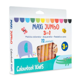 MATITA COLORATA 3IN1 MAXI JUMBO CONF.12P COLOURBOOK
