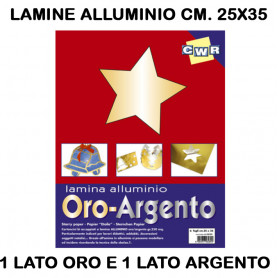 LAMINE ALLUMINIO ORO/ARG CM.25X35 - CONF . 6 PZ.