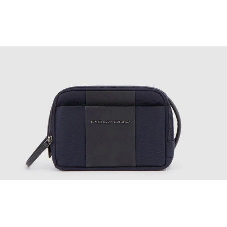 BEAUTY CASE UOMO IN TESSUTO E PELLE 