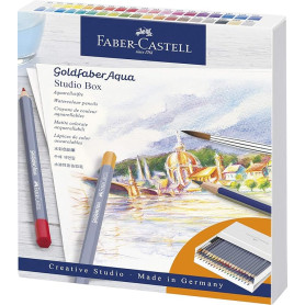 MATITE COLORATE ACQUERELLABILI +ACCESSOR MINA 3.3MM STUDIO BOX FABER-CASTELL
