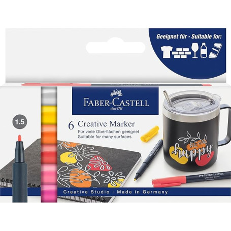 MARKER CREATIVE CONF.6PZ MM1.5 FABER-CASTELL