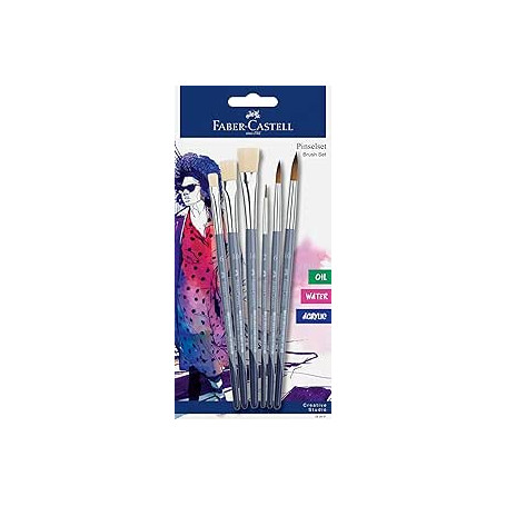 PENNELLI CON SETOLE SINTETICHE CONF.6PZ FABER-CASTELL
