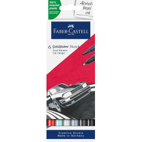 SET CREATIVE DUAL MARKERS SKETCH CAR DES CONF.6PZ FABER-CASTELL