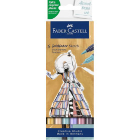 SET CREATIVE DUAL MARKERS SKETCH FASHION CONF.6PZ FABER-CASTELL