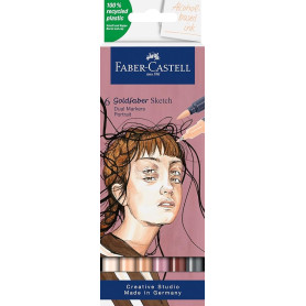 SET CREATIVE DUAL MARKERS SKETCH PORTRAI CONF.6PZ FABER-CASTELL