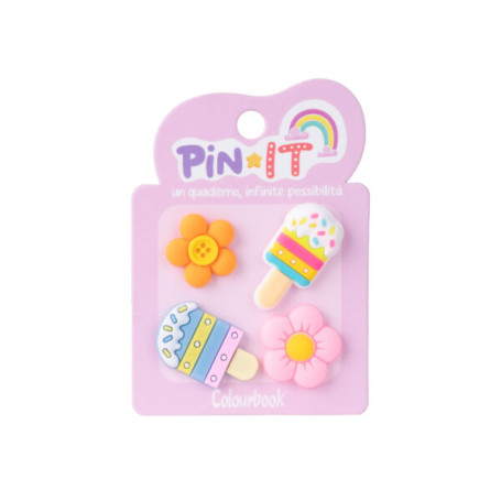 SPILLETTE DECORATIVE PIN-IT CONF. 4PZ COLOURBOOK