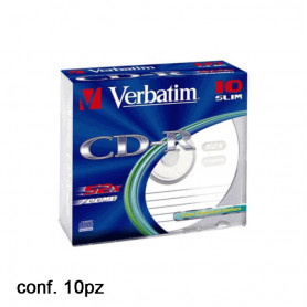 CD-R VERBATIM 52X 700MB SLIM CONF. 10PZ 