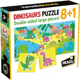 PUZZLE 8+1 DINOSAURS HEADU 