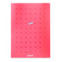 CARTELLINA A4 C/ELASTICO IN PPL PIN-IT RUBY RED COLOURBOOK