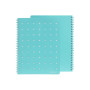 QUADERNO MAXI SPIRALATO PIN-IT 1 RIGO VERDE ACQUA COLOURBOOK