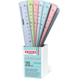 RIGHELLO IN ALLUMINIO CM20 METALIZZATO ARDA