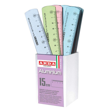 RIGHELLO IN ALLUMINIO CM15 METALIZZATO ARDA